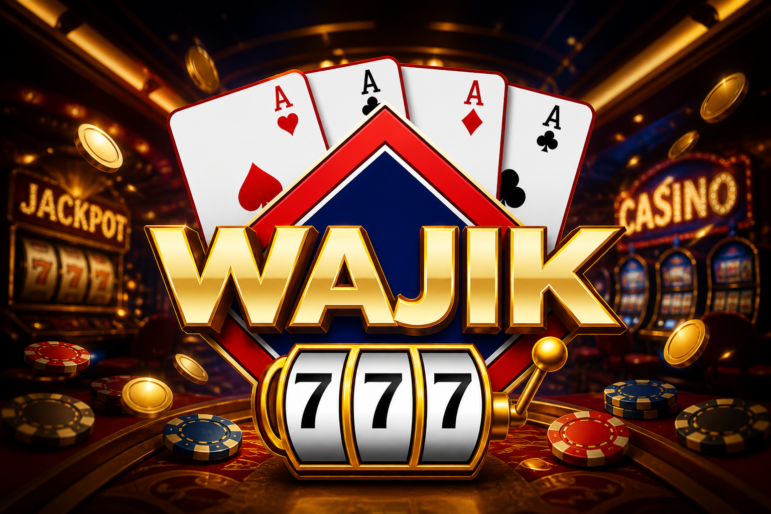 WAJIK777: empat kartu as, lambang wajik, reel 777.
